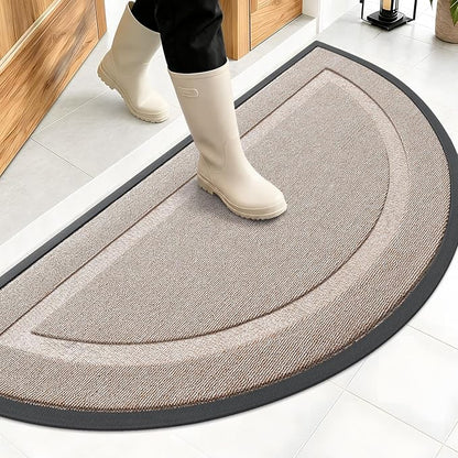 OLANLY Half Circle Front Door Mat Outside 47x23 All-Season Rubber Doormat | by OLANLY