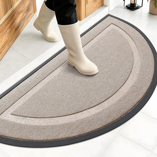 OLANLY Half Circle Front Door Mat Outside 47x23 All-Season Rubber Doormat | by OLANLY
