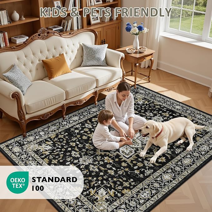 3x5 Area Rugs Living Room: Washable Rug - Image 8