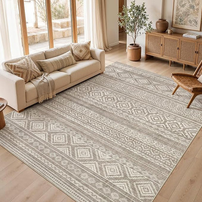 cotiled Boho 8x10 Area Rugs for Living Room: Large Moroccan Washable Rug | by COTILED