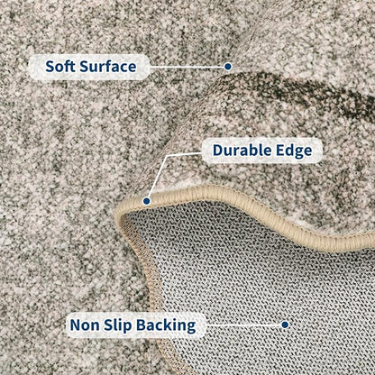 GarveeHome Scalloped Washable Non-Slip Soft Round Rug 4 ft - Image 4