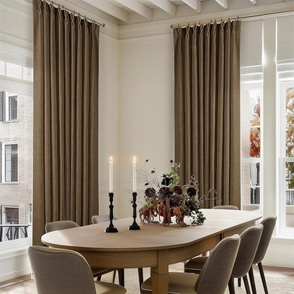 Dutch Cocoa Pinch Pleat Linen Curtains 84 Inches Long 60 Inch Wide 1 Panel | - Image 7