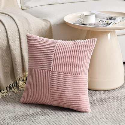 Fancy Homi 2 Packs Blush Pink Big Decorative Throw Pillow Covers 24x24 Inch - Image 2