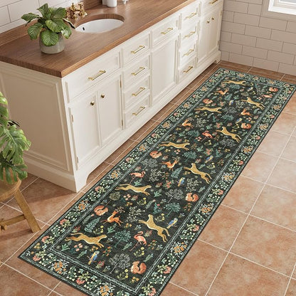 DUKINO 2x10 Kitchen Runner Rug, Soft Non Slip Animal Washable Rug, Non-Shedding - Image 3
