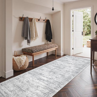 3x8 Runner Rug Non Slip, Washable Hallway Runner Rug, Nursery Room, Soft Runner - Image 3