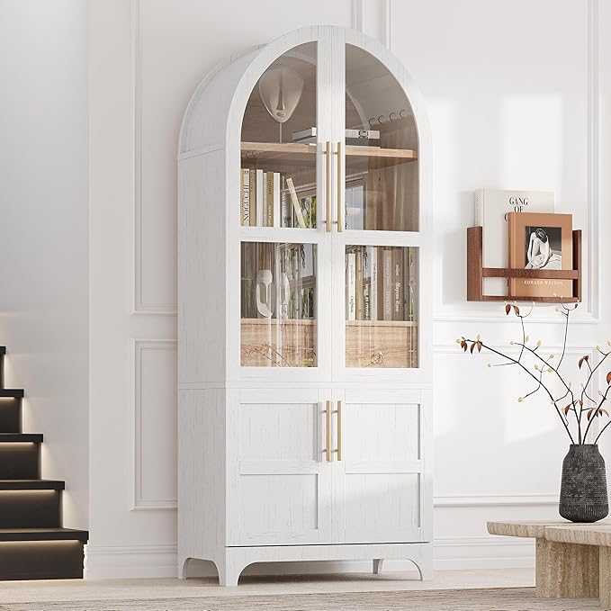 VilroCaz 71" Tall Arched Kitchen Pantry - Image 3