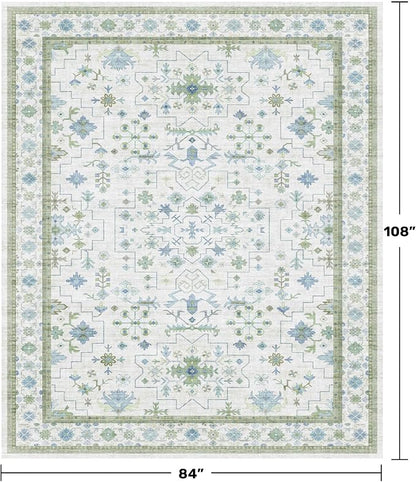 Cream Oushak 7x9 Bedroom Rug - Image 2