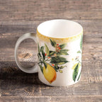 Maison d' Hermine Coffee Mug with Handles Fine Bone China Mugs Pack of One Tea Cups for Hot Beverages Cappuccino Latte Home Restaurant Office Perfect for Gift (Limoncello - Combava, 15 Ounce)