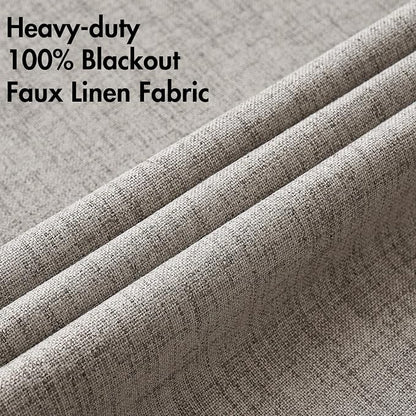 MIULEE 100% Blackout Linen Curtains - Image 5