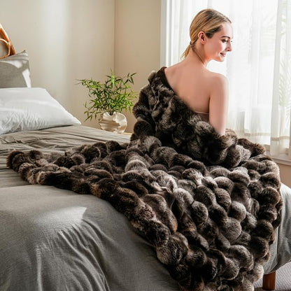 BENVWE Fluffy Faux Fur Throw Blanket by BENVWE