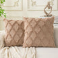 Set of 2 Soft Moroccan Throw Pillow Covers 18x18 Inch Plush Boho Decorative by Cozoomy