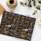 Retro Coffee Spiral Notebook, Coffee Themed Journal Notebook, Coffee Butterfly Notebooks for School Work, Coffee Tasting Office Supplies Gifts for Coffee Lovers Women Men, 5.5x8.3 Inch