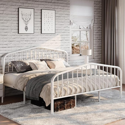 SHA CERLIN King Size Metal Platform Bed Frame by SHACERLIN