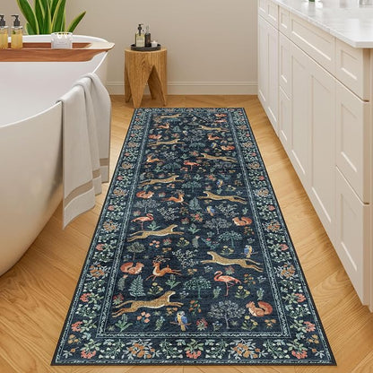 DUKINO 2.6x8 Rug for Hallway, Washable Kitchen Rugs Non Slip, Stain Resistant - Image 8