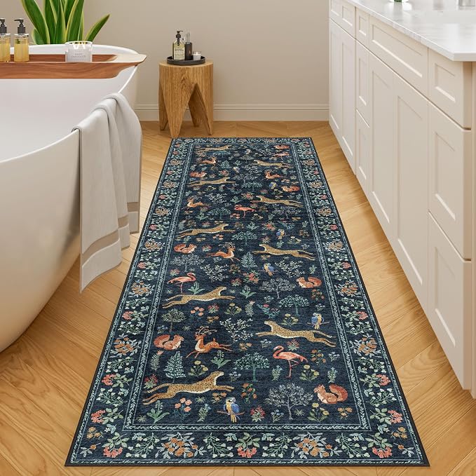 DUKINO 2x6 Runner Rug, Washable Animal Kitchen Rugs Non Slip, Low Pile - Image 8