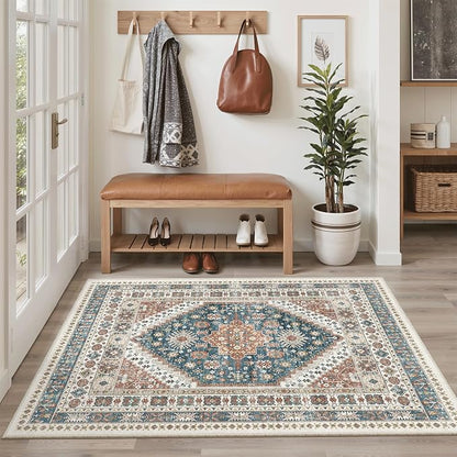 Madane Area Rug 3x5, Washable Vintage Entry Rugs - Image 4