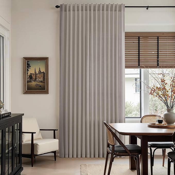 Stone Grey Linen Curtains 102 Inches Long - Image 6