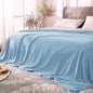 BEDELITE Fleece Blanket Soft Queen Size Bed Blanket Washed Blue 90"x90" | Ultra by BEDELITE