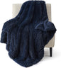 Bedsure GentleSoft Fluffy Navy Blue Throw Blanket by Unknown