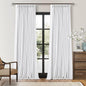 Snow White Pleated Linen 100% Blackout Curtains 120 Inches Long | Pinch Pleat by Twodrapes