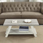 Contemporary Wood Coffee Table 48 in, Two-Tone Living Room Center Table by Noeko