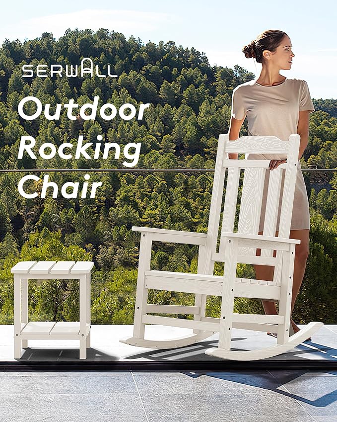 SERWALL HDPE Outdoor Rocking Chair - Image 4