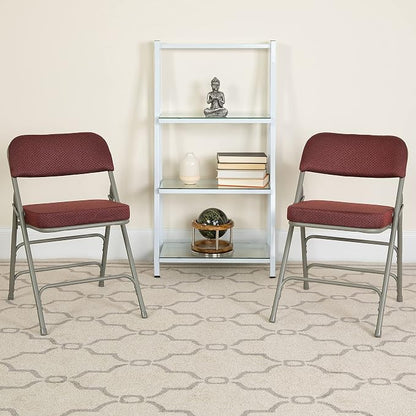 Flash Furniture 2 Pack HERCULES Series Premium Curved Triple Braced & Double - Image 2