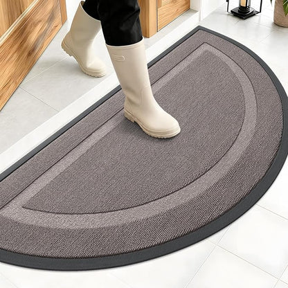 OLANLY Half Circle Front Door Mat Outside 47x23 All-Season Rubber Doormat | by OLANLY