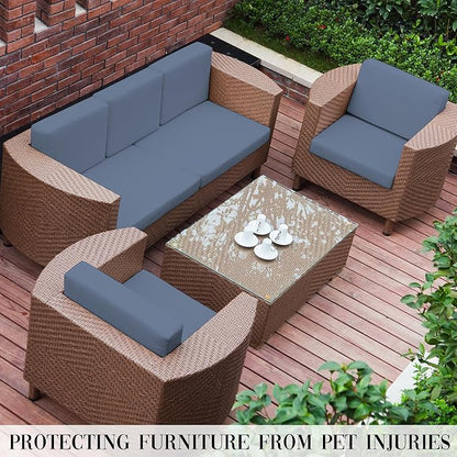 12PCS Patio Cushion Covers, Patio Furniture Couch Seat Slipcovers | Washable - Image 6