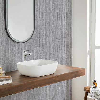 Grasscloth Peel and Stick Wallpaper Faux Weave Grey Contact Paper Modern - Image 9