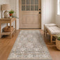 Vintage Moss Green Entryway Rug, 3x5 Washable Area Rugs by HazoHaus