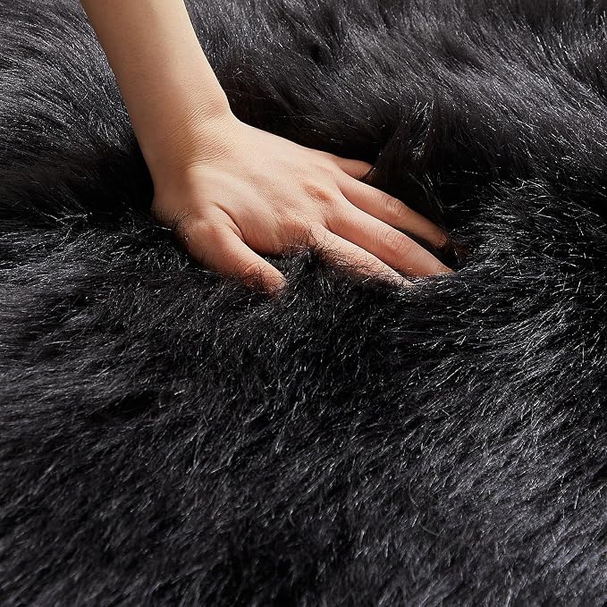 AMTOVO Faux Fur Rug, 2 x 6 ft Runner Area Rugs - Image 5