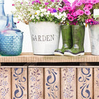 NAKLEO Painting Stencil for Crafts A3 11.8” x 16.5”, Border Flower Plant Pattern, Reusable Plastic DIY & Scrapbooking Drawing Template, Decoupage Art Home Decor, Wall Wood Fabric Furniture