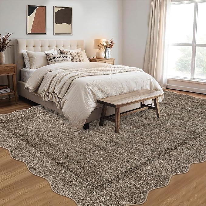 GarveeHome Scalloped Washable Area Rugs 8x10 Rugs - Image 3