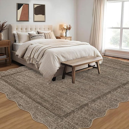 GarveeHome Scalloped Washable Area Rugs 8x10 Rugs - Image 3