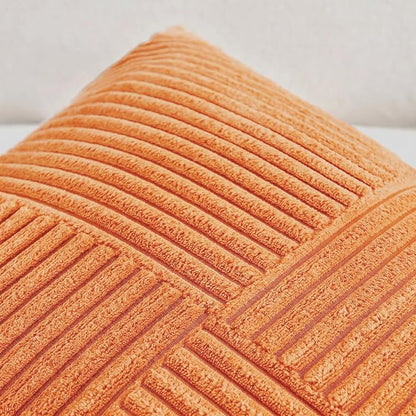 Fancy Homi 2 Packs Orange Samll Fall Decorative Throw Pillow Covers 14x14 Inch - Image 4