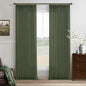 Green Semi Sheer Privacy Linen Pinch Pleated Country Curtains 86 Inch Long | by Twodrapes