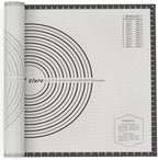 26 * 16 inches Black, Non-Slip Silicone Baking Sheets - Baking Mat with 0.7mm Thickness - Non-Stick Pastry & Cookie Mat for Kitchen Counter for Rolling Out Dough with Measurements.