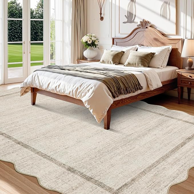 GarveeHome Scalloped Washable Rug 10x13 Area Rug - Image 2