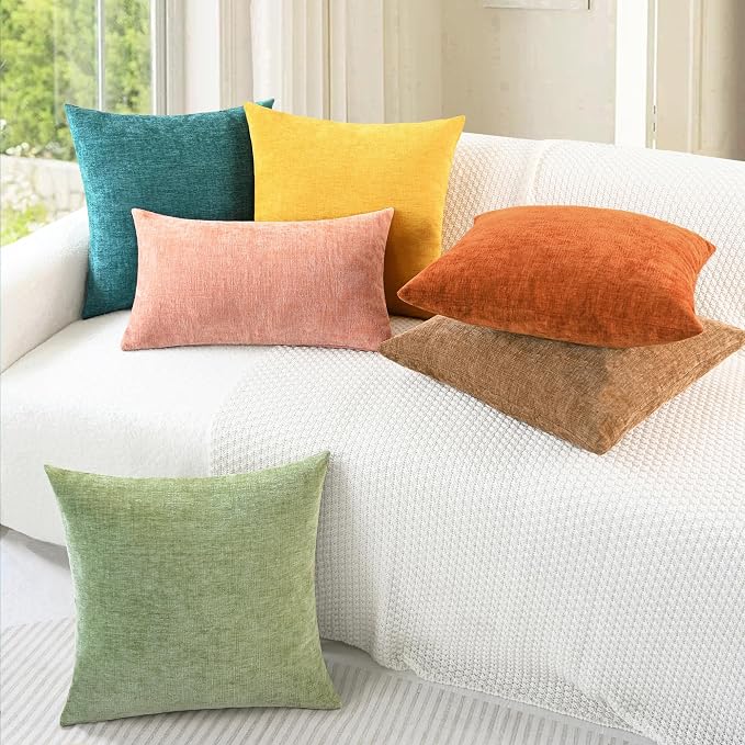CaliTime Decorative Couch Throw Pillow Covers 18 X 18 Inches Teal | Pack of 2 - Image 4
