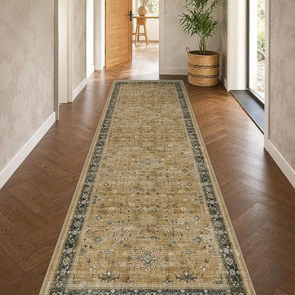Boho Washable 3x10 Extra Long Runners by HazoHaus
