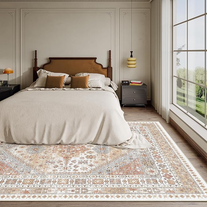 5x7 Area Rugs for Living Room, Large Washable Rug, Dining Room, Low Pile - Image 9