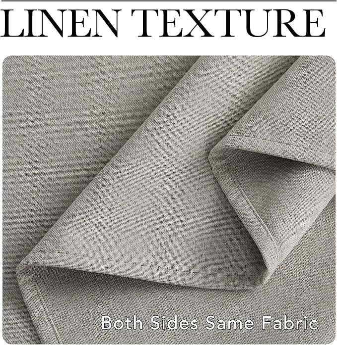NICETOWN 100% Blackout Linen Curtains - Image 6
