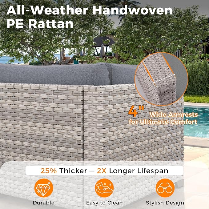 14-Seat Modern Patio Furniture Set - Image 4