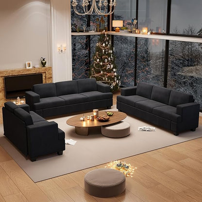 YOUDENOVA 3 Pieces Corduroy Couch Set by YOUDENOVA