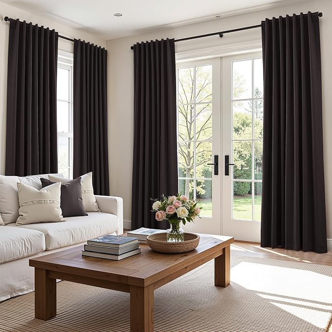 100% Blackout Curtains 84 Inch Length 2 Panels Set - Image 8