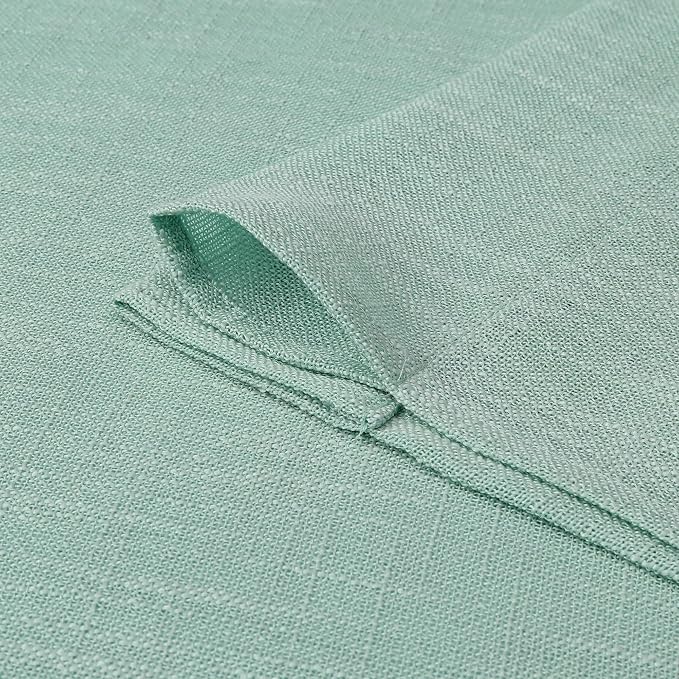 Chyhomenyc Aqua Green Semi Sheer Curtains 54 Inch Length - Image 6