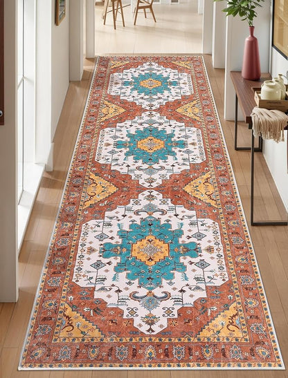 SERISSA 2'6"x10' Washable Non Slip Boho Runner Rug - Image 7