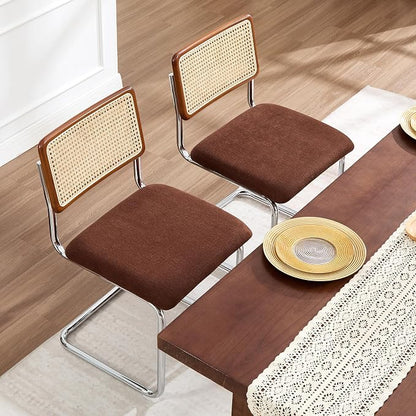 Zesthouse Rattan Dining Chairs Set of 2, Mid Century Modern Dining Room Chairs - Image 7