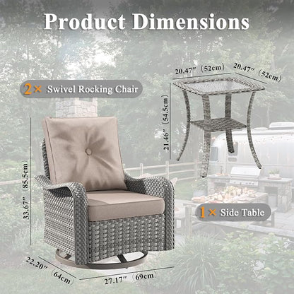 2-Seat Modern Patio Furniture Set - Image 8